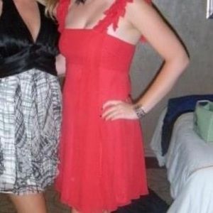 BCBG Maxazria Red Lightweight Airy Cocktail Dress